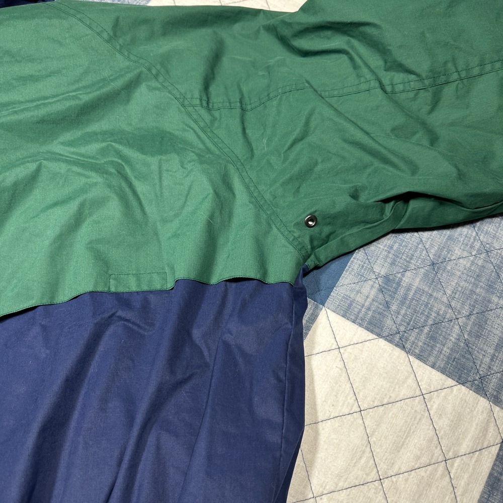 Vintage Oceanside US-55 Sailing Jacket Colorblock Windbreaker Navy Green Large - Picture 9 of 10